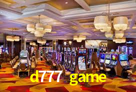 Interface do App d777 game